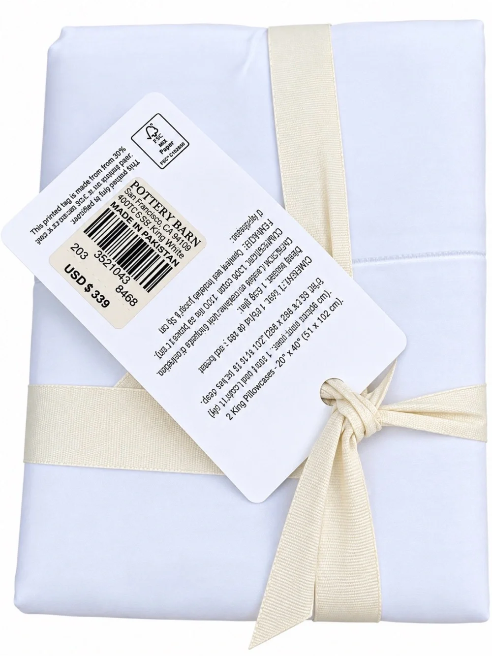 Pottery Barn 1000 Thread Count King Sheet Set